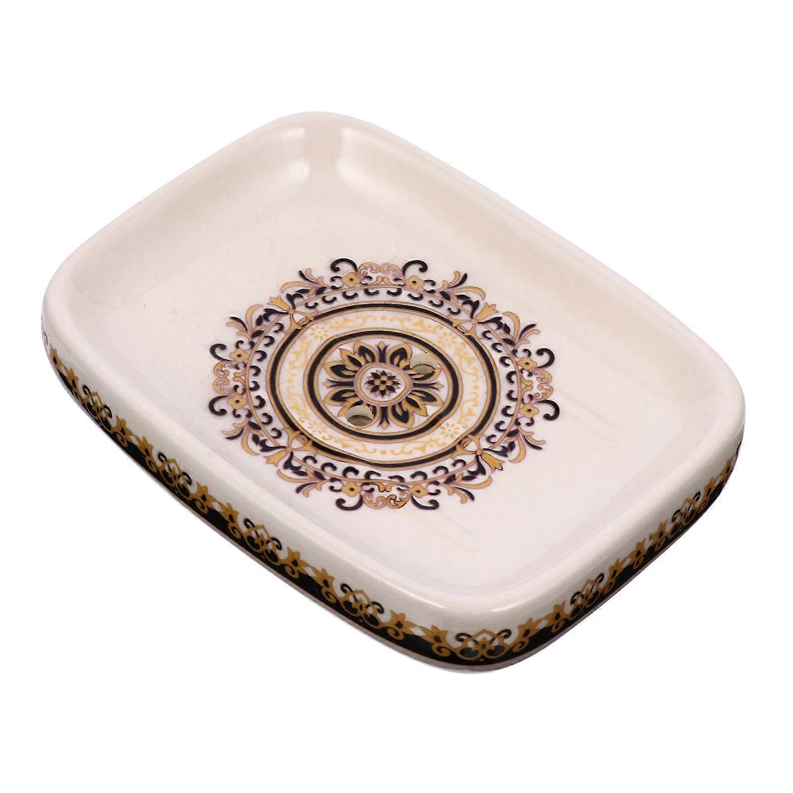 Soap Dish Creative Ceramic Soap Dish for Storage 2Pcs Multi Color