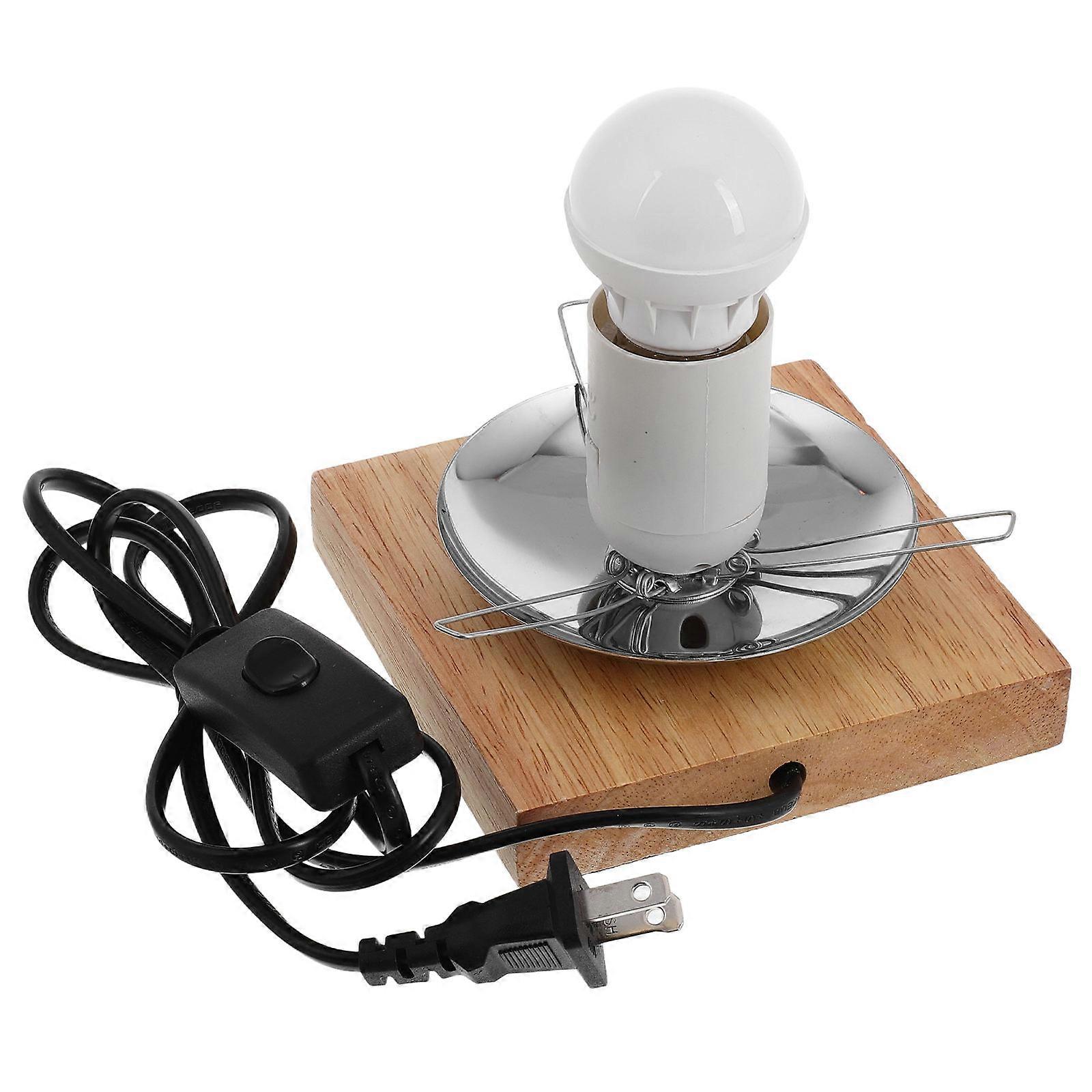 Three Prong Snap Ring Wooden Table Lamp Base for DIY Projects