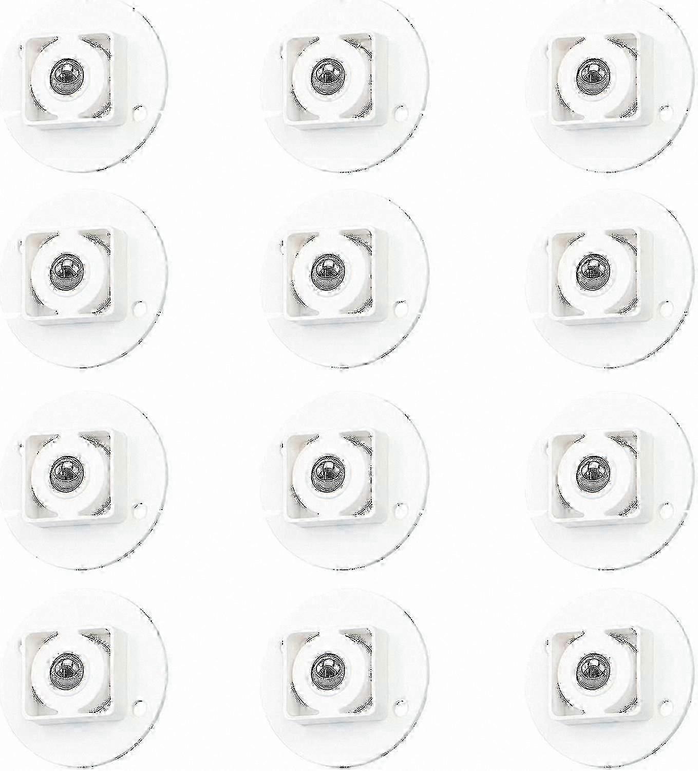 12 Pcs Self Adhesive Transfer Casters,transfer Ball Casters Solid Plastic 360 Rotation Caster