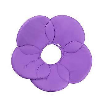 Coleira Elisabetana com Flor para Cães - Roxa