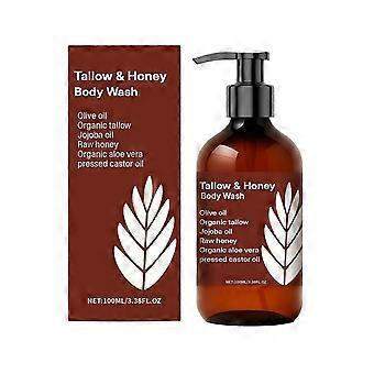 Tallow dusjsåpe, premium 100 % gressforet storfekjøtt, fuktighetsgivende tallow ansiktsvask og dusjsåpe. Flott for eksem, tørr, kløende og sensitiv hud.