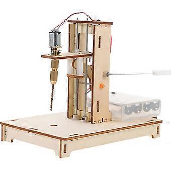 Mini Desk Bench Drill for DIY Education with 3Sets Wood Construction