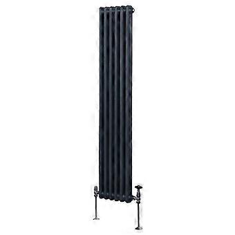 Traditional 2 Column Radiator 1800mm x 292mm Modern Central Heating Heater Matt Anthracite Grey