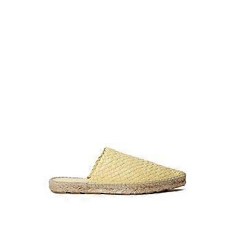 Bottega Veneta Lagoon Yellow Intrecciato Espadrilles – Pointed Toe