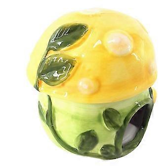 Nid en forme de champignon en céramique pour hamster, idéal pour le repos des petits animaux. (1 pièce)