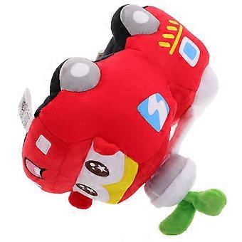 Camion de pompiers en peluche rouge douce, poupée camion de pompiers pour enfants et tout-petits