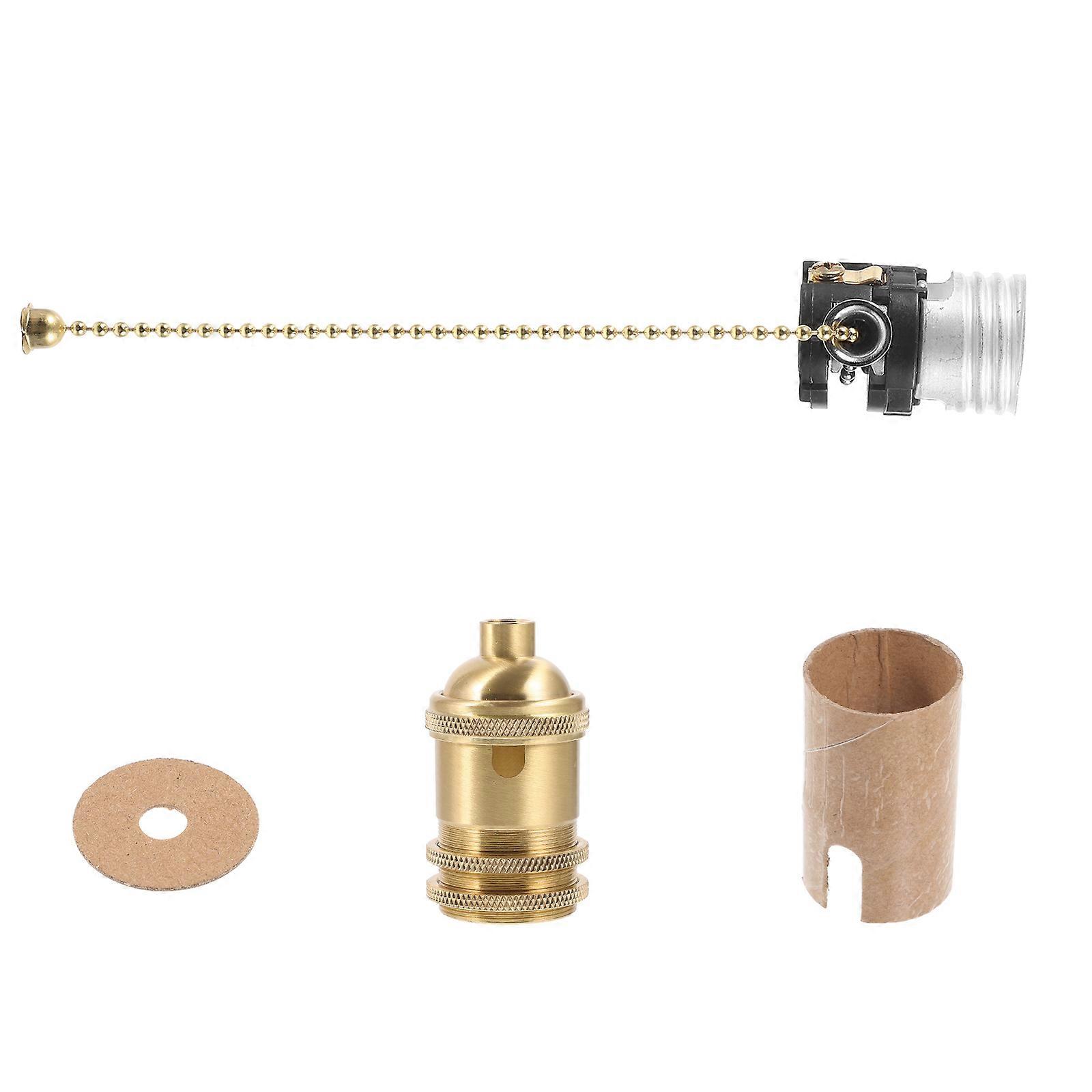 1 Set Pull Chain Light Fixture E27 Pullswitch Lâmpada Titular Teto Light Socket Acessório