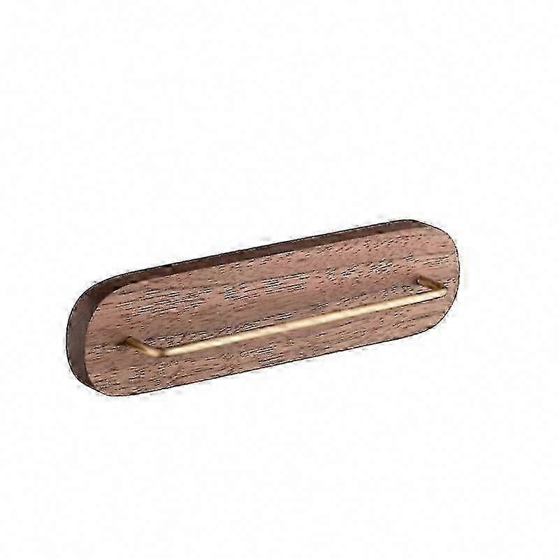 Wall-Mounted Walnut & Brass Cone Coffee Filter Holder