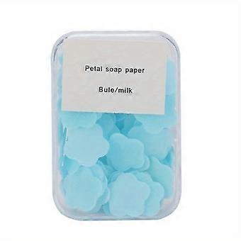 Rose Scented Petal Foam Soap Sheets, Travel-Friendly Disposable Hand Wash Paper for Office School Outdoor, Glycerin-Based Compact Box