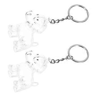 Llavero conmemorativo de pelo de perro para uso conmemorativo con 4 soportes transparentes