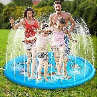 170/150/100cm Kids Inflatable Water Spray Pad Round Splash Play Pool Playing Sprinkler Mat Yard Outdoor Fun Swimming Pools