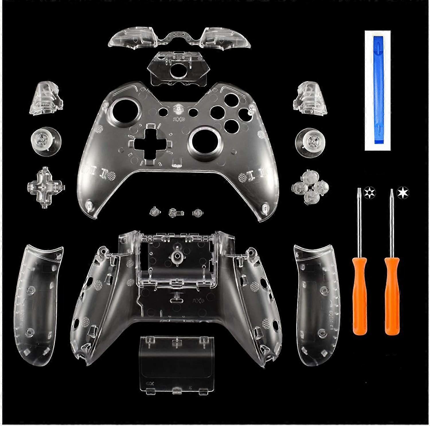 Replacement Matte Controller Full Housing Shell Faceplates Buttons Kit For Xbox One Controller Case Cover 3.5 Mm Headset Jack - Cases