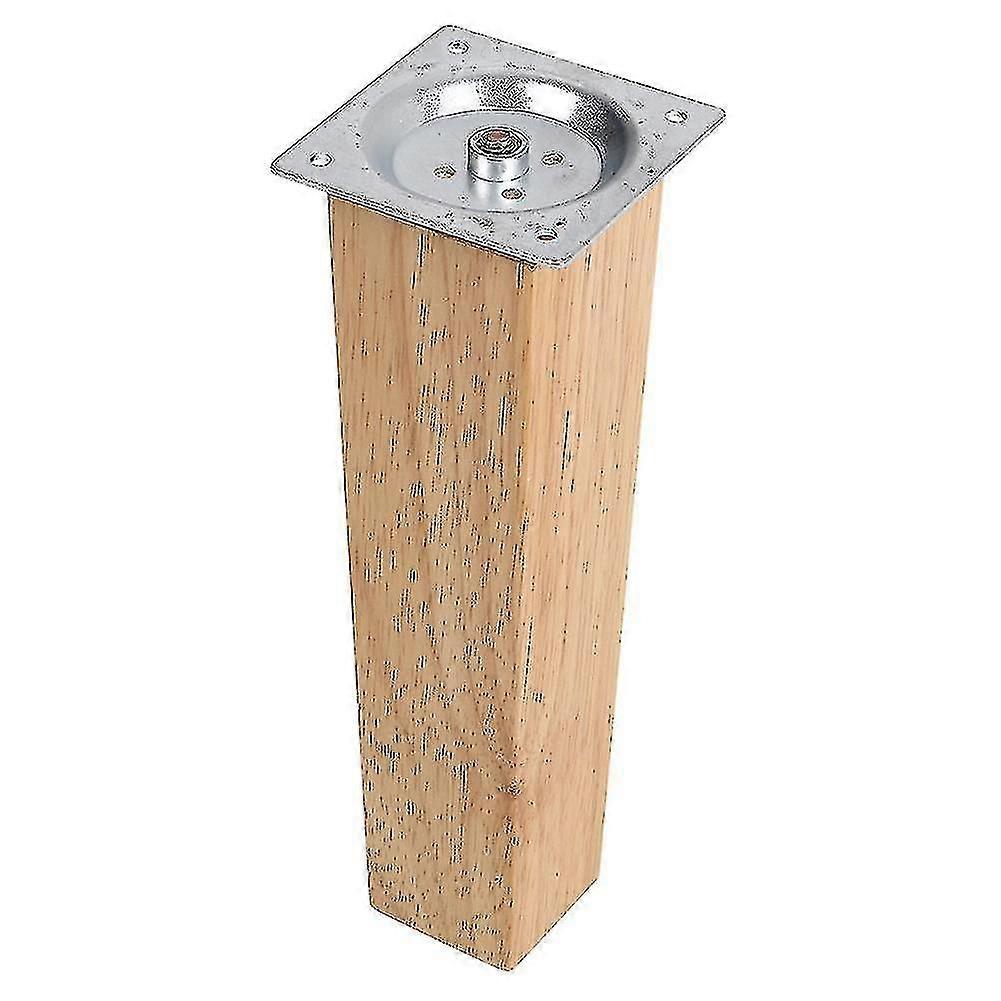 4er-Set quadratische Möbelbeine aus Eichenholz