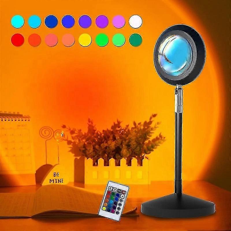 Lampe de sol colorée USB avec télécommande RVB et coucher de soleil moderne