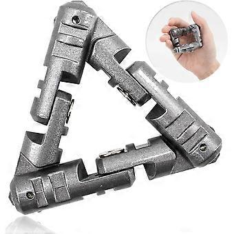 (Cinza Arma)Brinquedos infinitos do fidget da aleta, triângulos do metal brinquedos sensoriais do fidget da mão para adultos crianças ansiedade brinquedos do alívio do esforço
