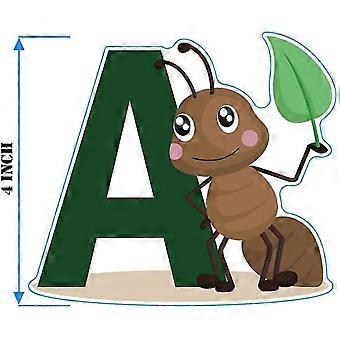 Educational Animal Alphabet Kids Wall Decals - Baby Nursery Decor Peel & Stick Decorative Baby Stickers For Playroom, Classroom Decoration