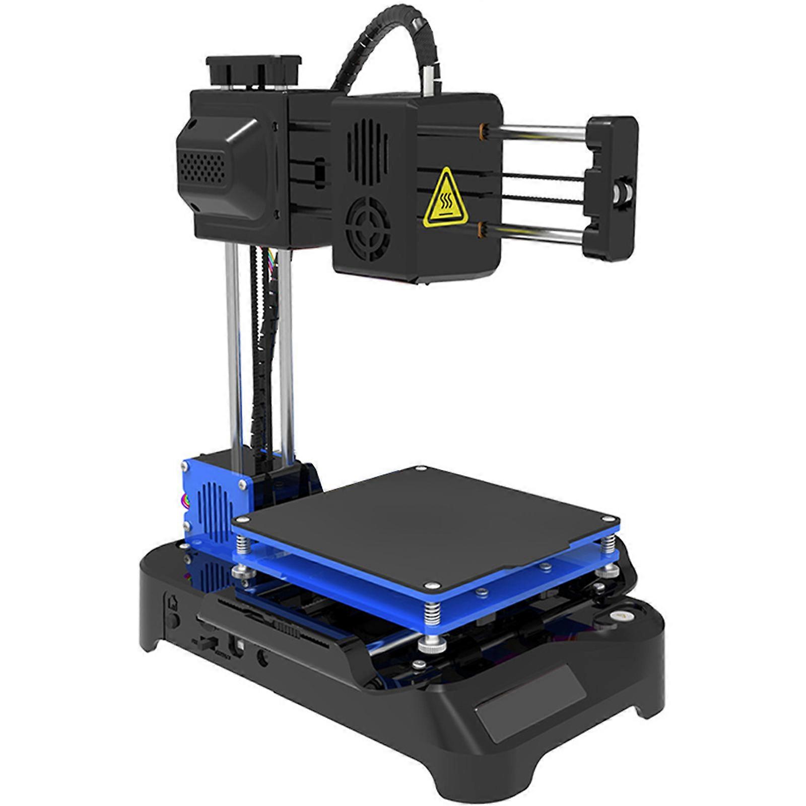 Compactly 3D Printing Machine Mini 3D Printer Ideal For Starters Compatible for 1.75mmPLA Filaments 1Keys Printing  Black