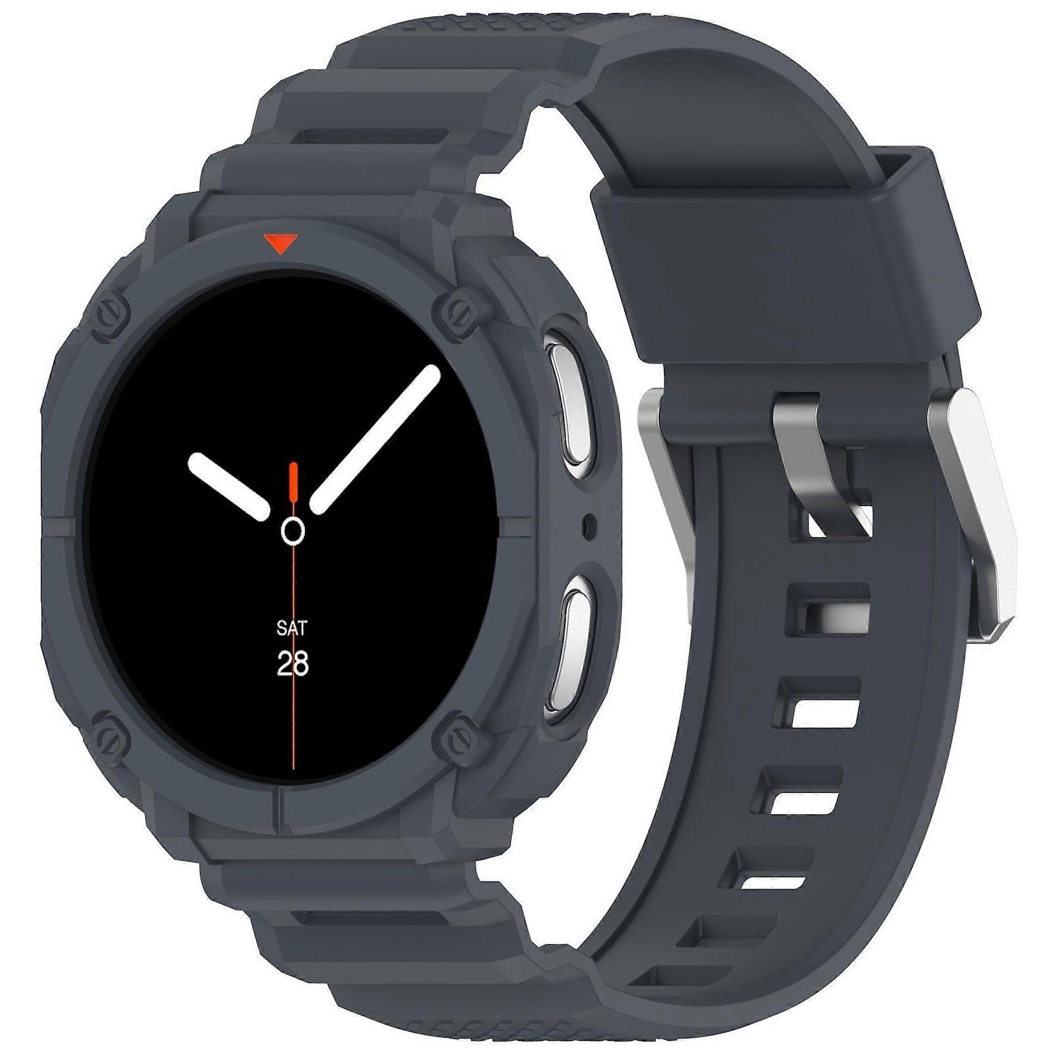 TPU case with integrated strap for Samsung Galaxy Watch 8 40mm, 2 in 1, grey