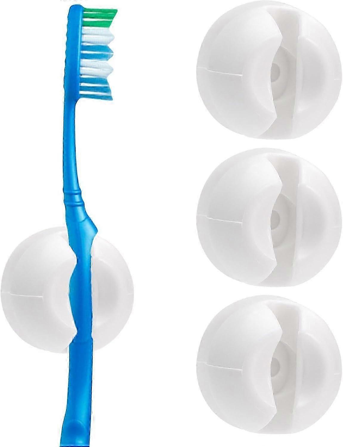 4pcs toothbrush holder with suction cup,wall-mounted toothbrush hook plug holder,multi-function wall [MI]
