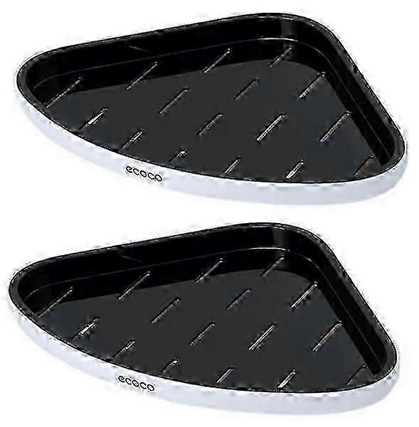 2x Ecoco Corner Bathroom Shower Shelf
