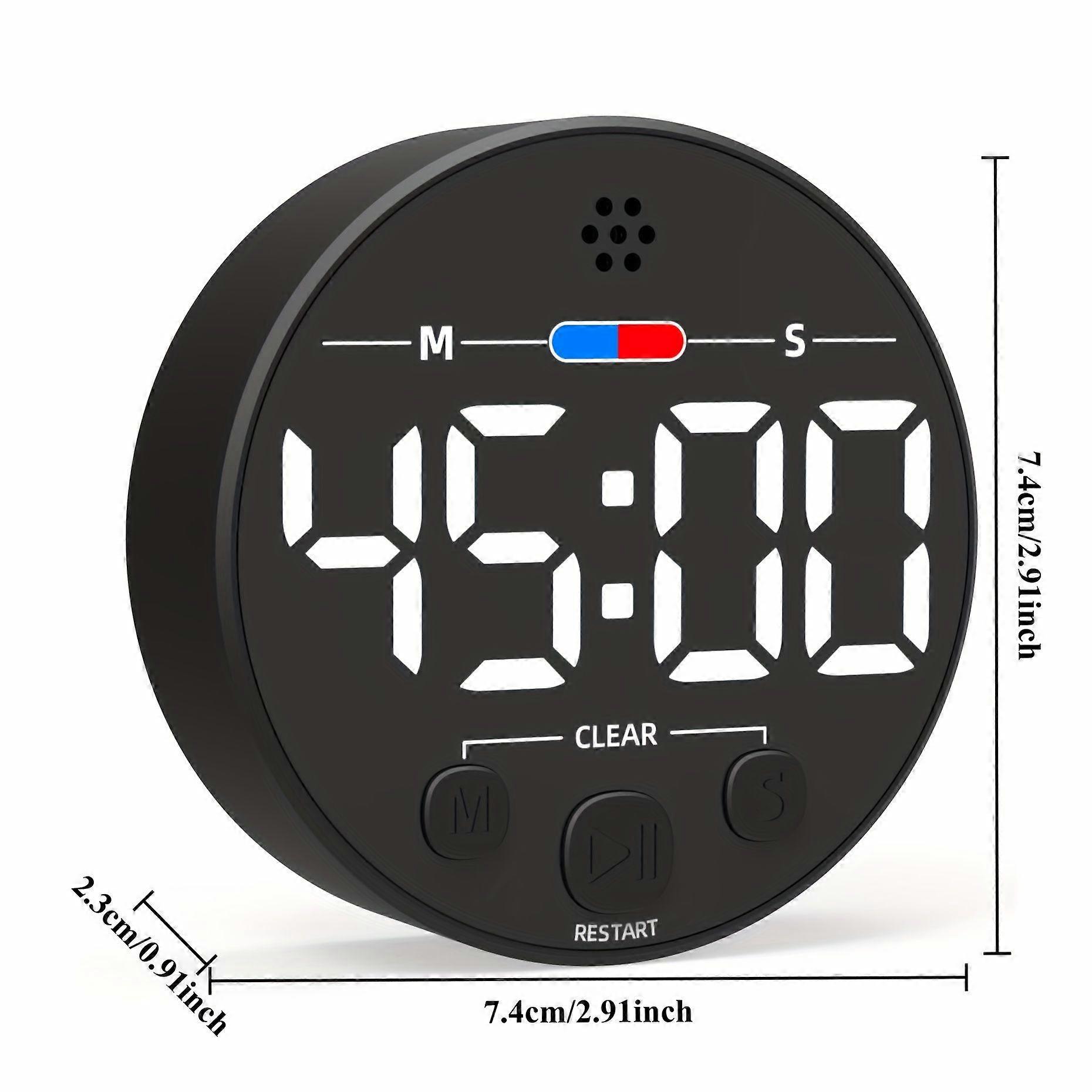 Digital Countdown Timer with Large LED Display, Magnetic Back, Extra Loud Alarm for Kitchen Classroom Cooking