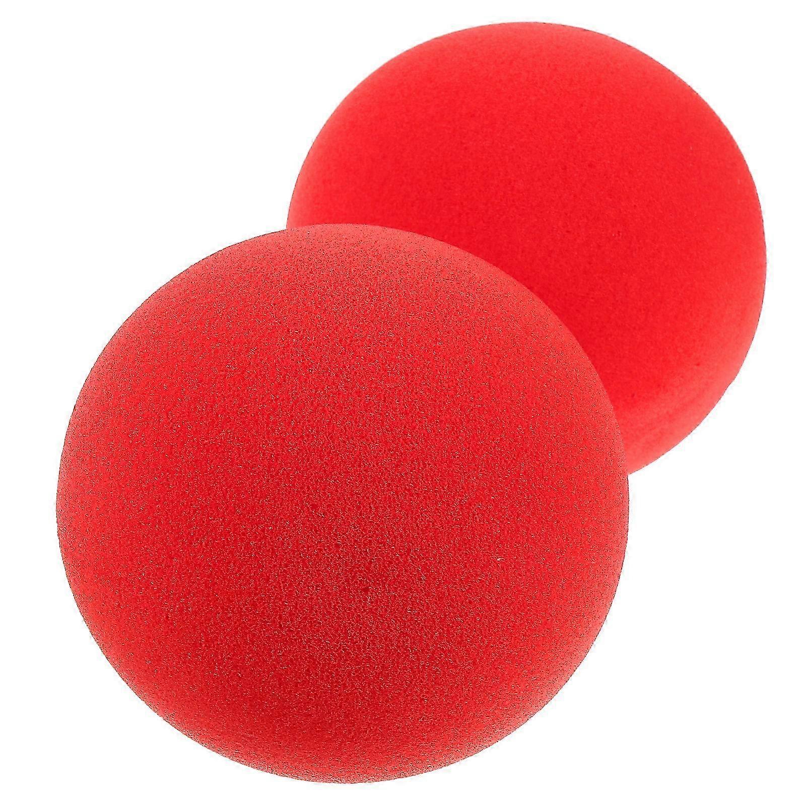 2pcs Red Sponge Balls Classical Sponge Balls Trick Props Percompatible withmance Props