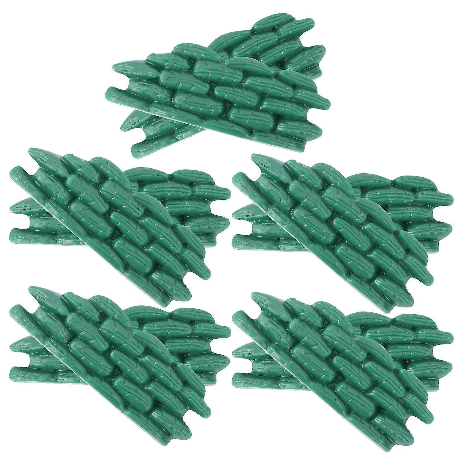 Sandbag Bunker Decor Model for Combating Scene Accessories 50Pcs Green