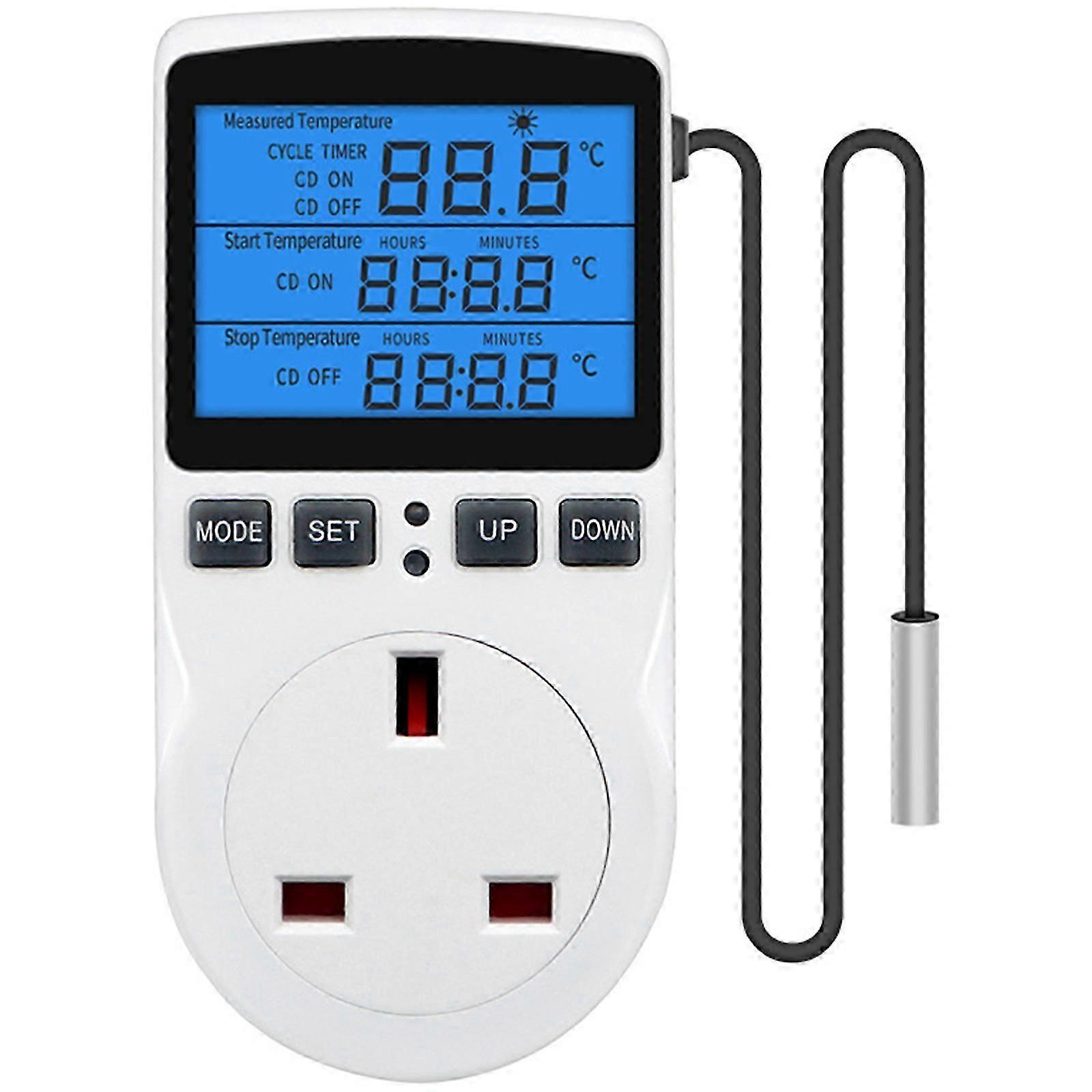 High Precise Digital Thermostat Outlet Plug In Temperature Controller Suitable For Efficient Heating Cooling Management