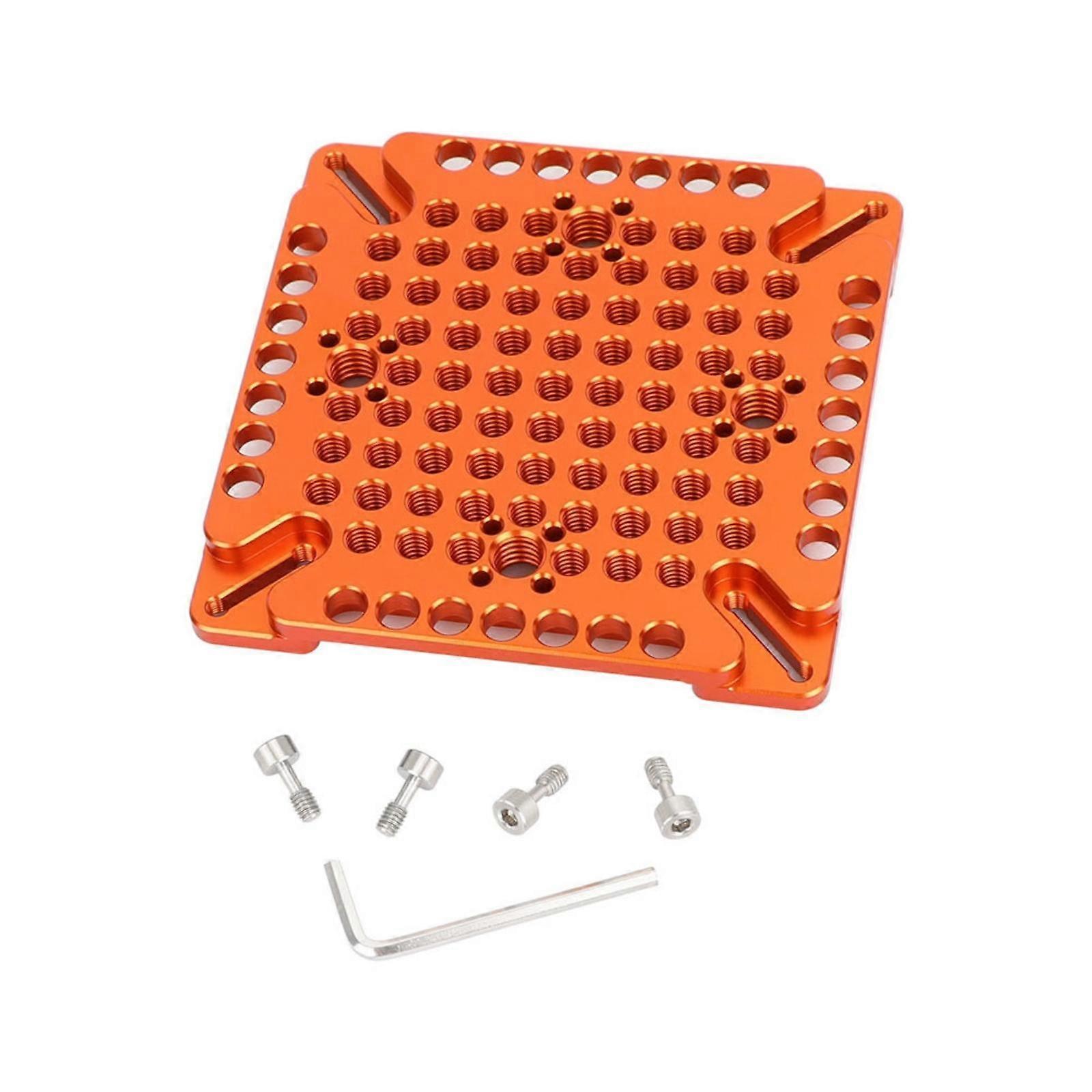 Display Mount Pattern Plate Multi-Hole Cheese Plate Threaded for Videographers,