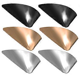 6pcs Protetor de Sapato Pontiagudo de Metal Capa de Sapatos de Salto Alto Capa de Dedo do Pé