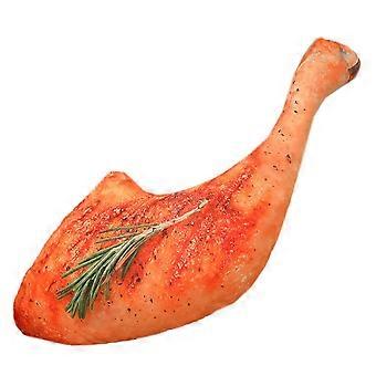 Plush Chicken Leg Pillow 20cm Funny Cartoon Drumstick Plush Cushion for Sofa Decor and Hugging