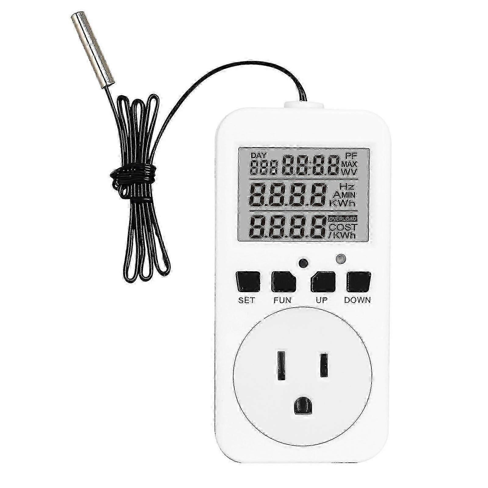 Digital Thermostat Plug Socket Reptile Temperature Controller Outlet Plug 230V 16A Heating Cooling [MI]