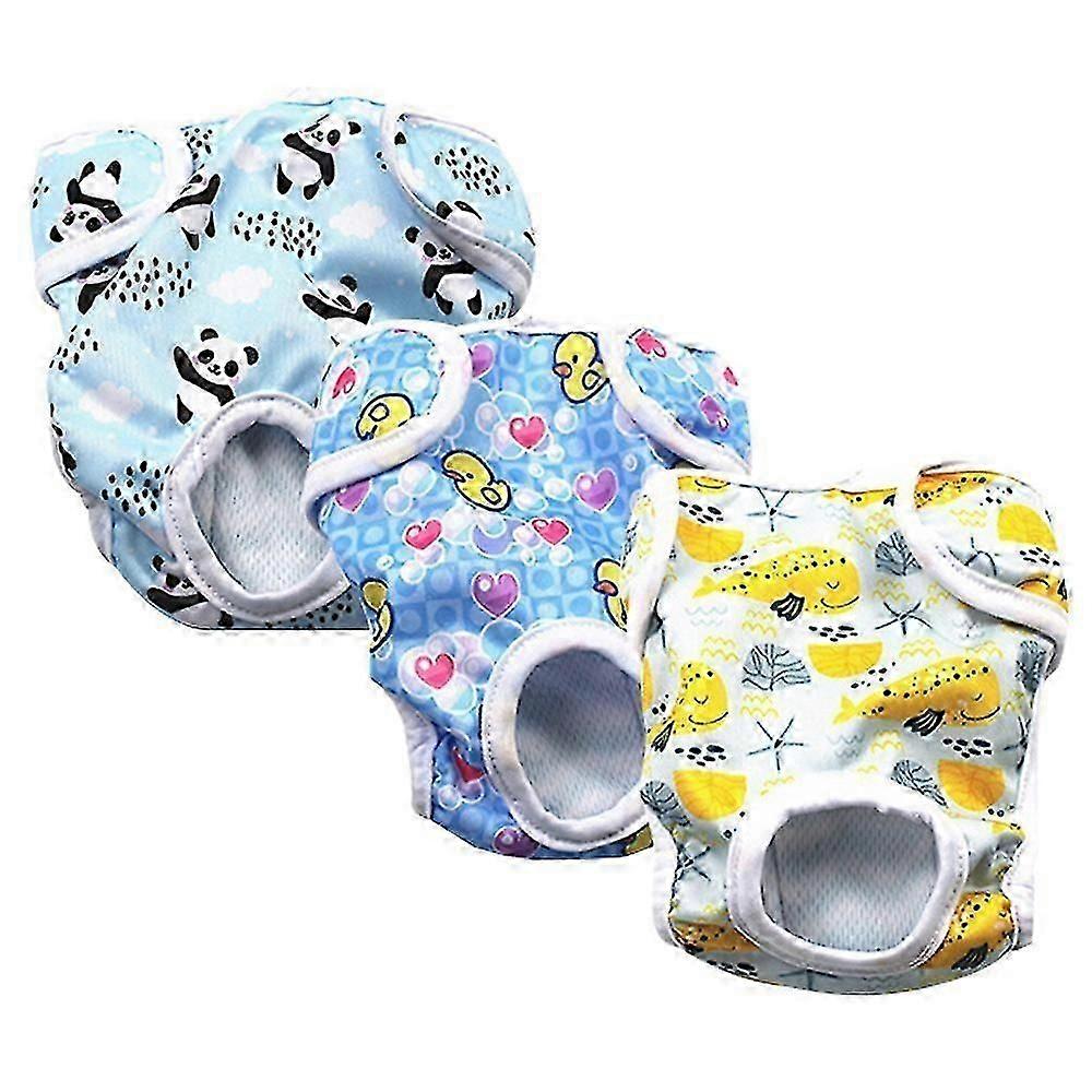 3 Pcs Reusable Washable Dog Diapers Absorbent