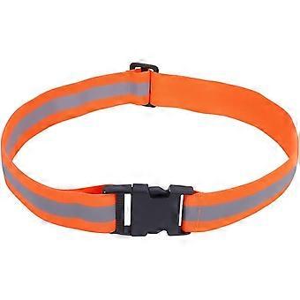 Orange Reflective Belt Reflective Running Belt Safety Gear Glow Lights Visibility Elastic Strap Band Adjustable Night Polyester