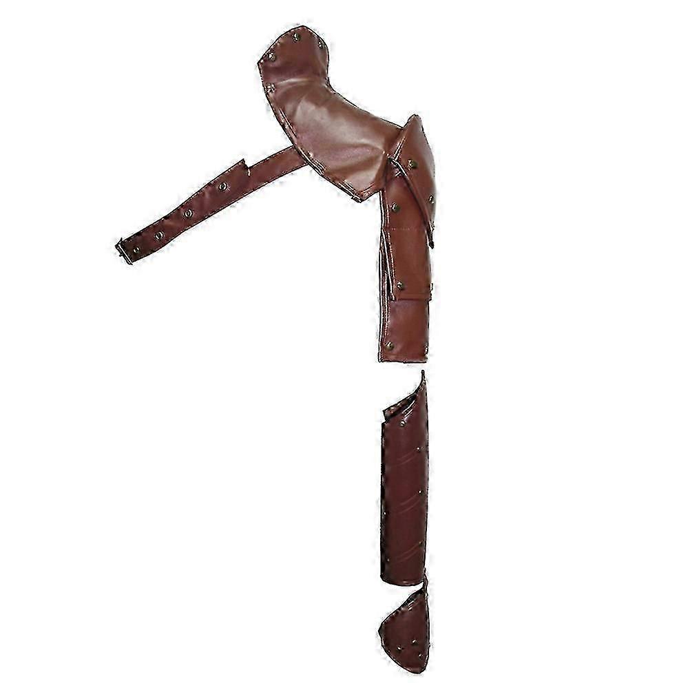 Gothic Split Shawl Brown 2Pcs Set for Halloween Cosplay Accessory