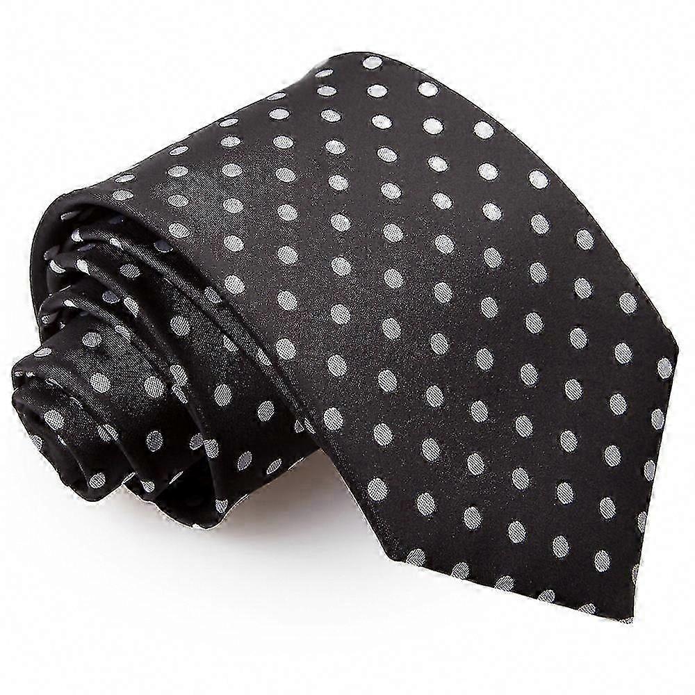 Black Polka Dot Classic Tie compatible with Men