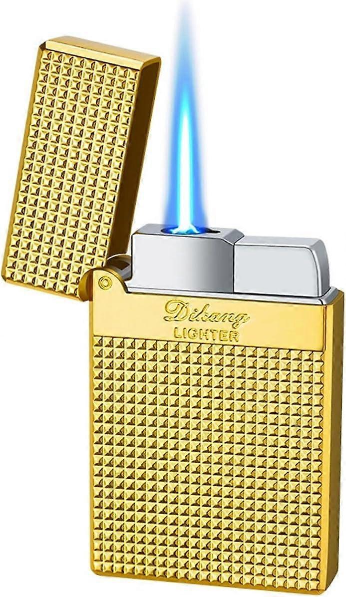 Butane Torch Lighter Windproof Jet Flame, Refillable Adjustable Flame Gift for Men Outdoor Use