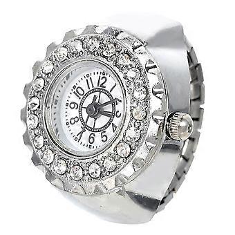 Women Finger Watch Decorative Finger Ring for Decor 2Pcs Silver Ring