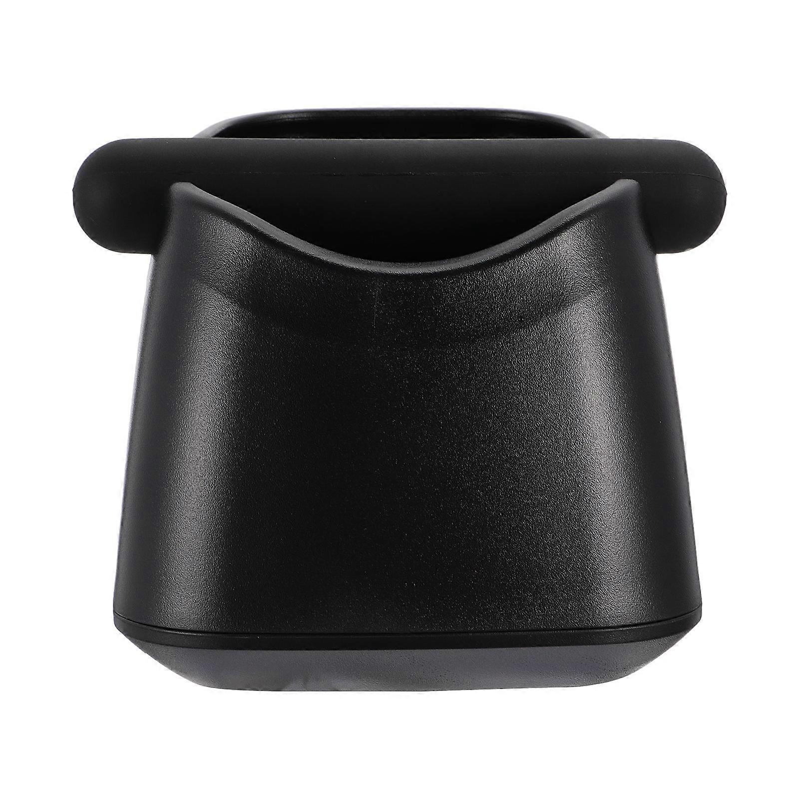 Black Plastic Coffee Knock Box for Espresso Machine 1Pcs Accessory