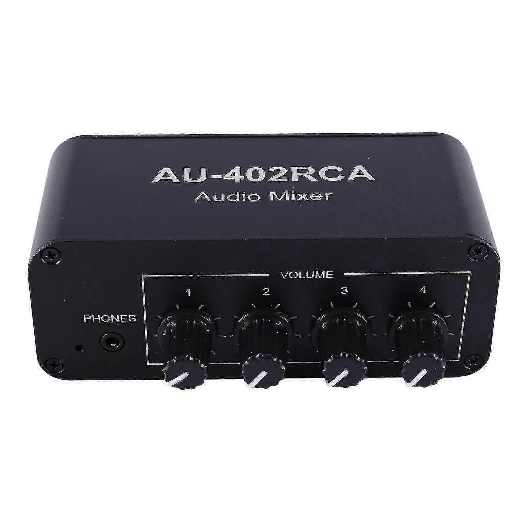Multi-source RCA mixer. Stereo reverb unit. 4 inputs. 2 outputs. O-switch. Driver. Headphone volume control. Simple.