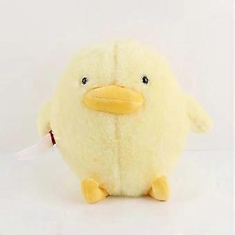 Peluche decorativo e confortevole, 26 cm, adorabile anatra gialla in stile anime giapponese con un coltello, ideale come bambola e cuscino, regalo di Natale e Halloween per bambini.