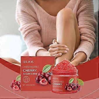 2 Pack Cherry Sugar Body Scrub for Gentle Exfoliation and Moisturizing Body Care with Sweet Cherry Fruit Extract