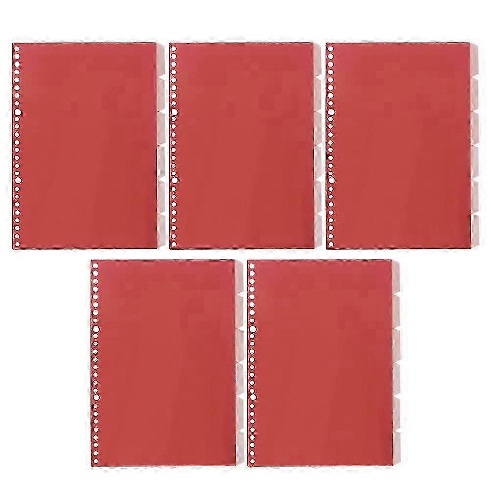 Binder Dividers Retro Binder Tabs for Marking 5Pcs Plastic