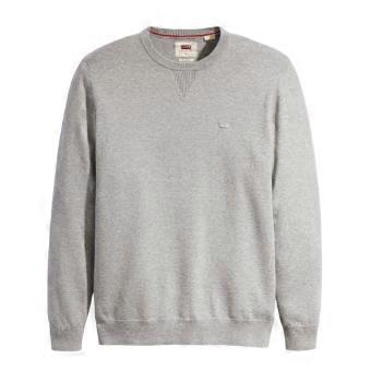 Levis herre sweater med broderet logo og rund hals.