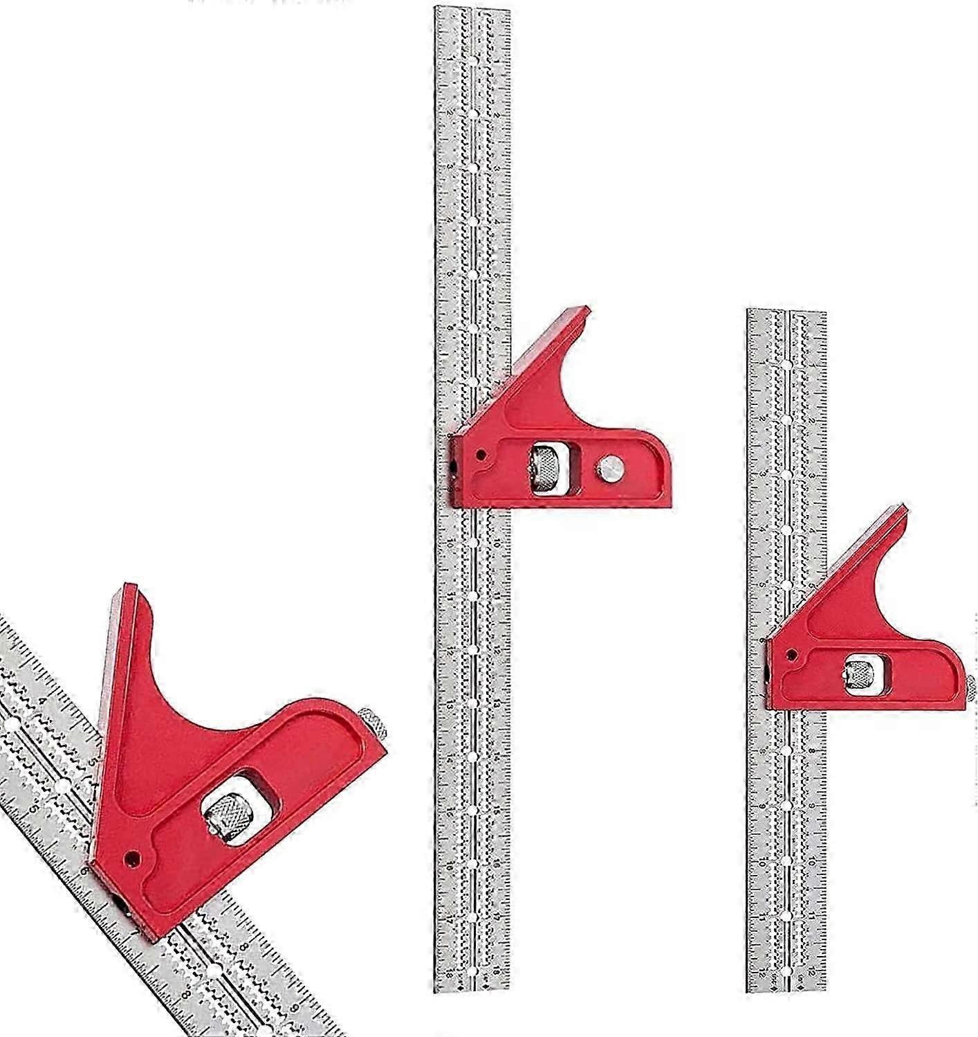 Adjustable Combination Woodworking Squares, Double Square Precision Marking Tool, 1 Set