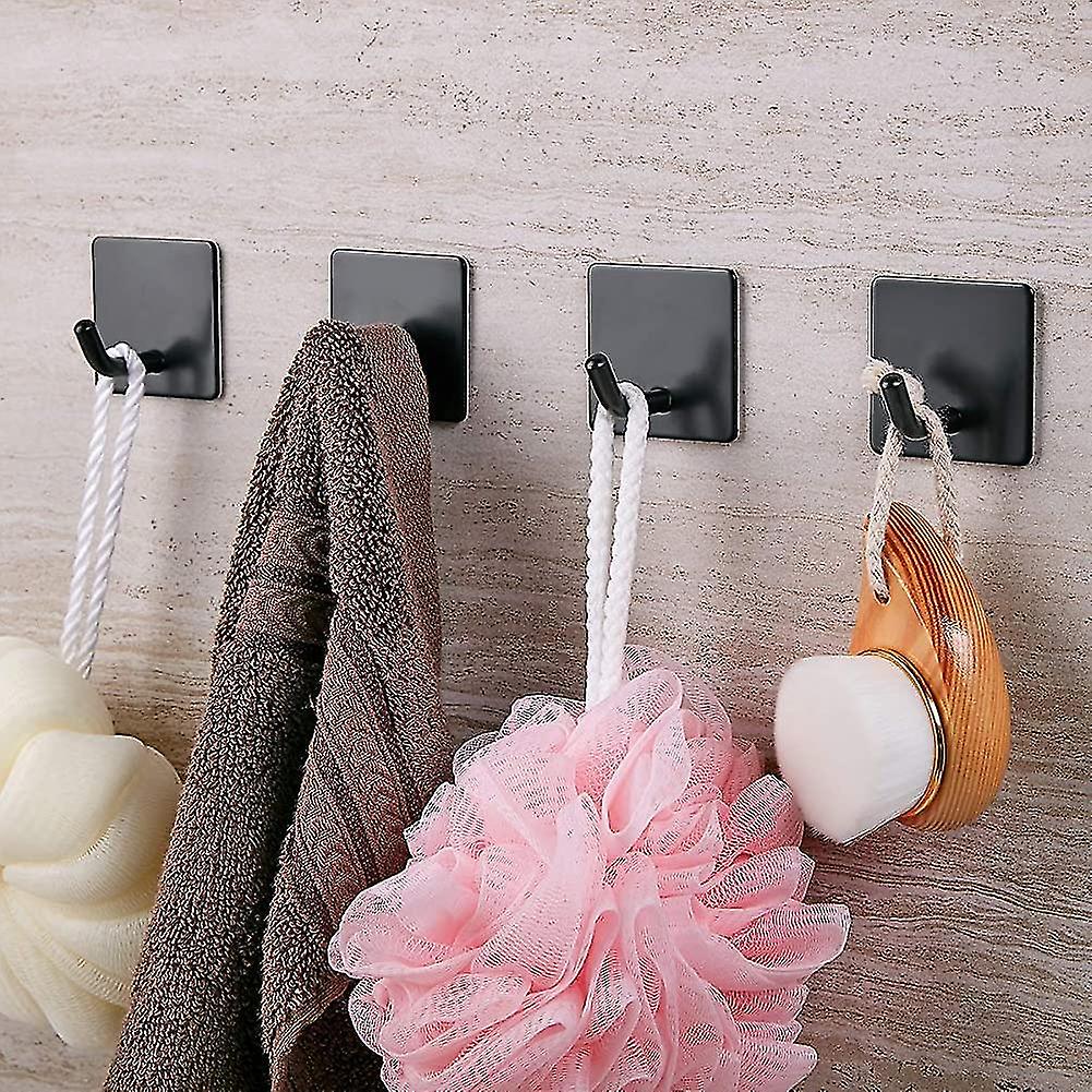 Self Adhesive Hooks, Stick On Hooks Holder For Tea Towel Robe Coat Kitchen