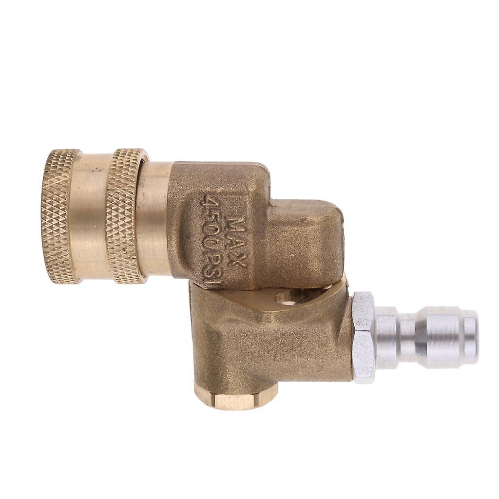 1/4'' Quick Connecting Pivoting Coupler for Pressure Washer Nozzle 120 Deg