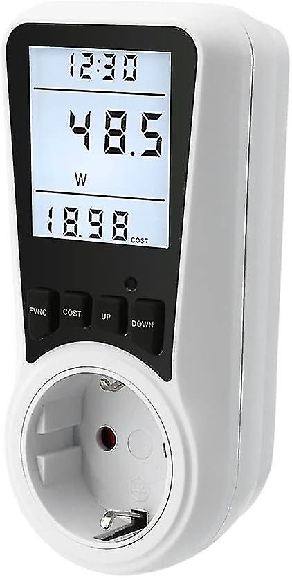 Electricity Meter For Socket, Power Meter, Energy Cost Meter, Electricity Cost Meter, 3680 W Max/16 A
