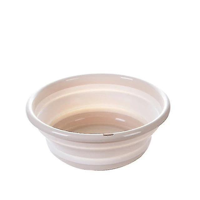 Mini Beige Plastic Silicon Folding Basin Kitchen Organizer Household Cleaning Tool