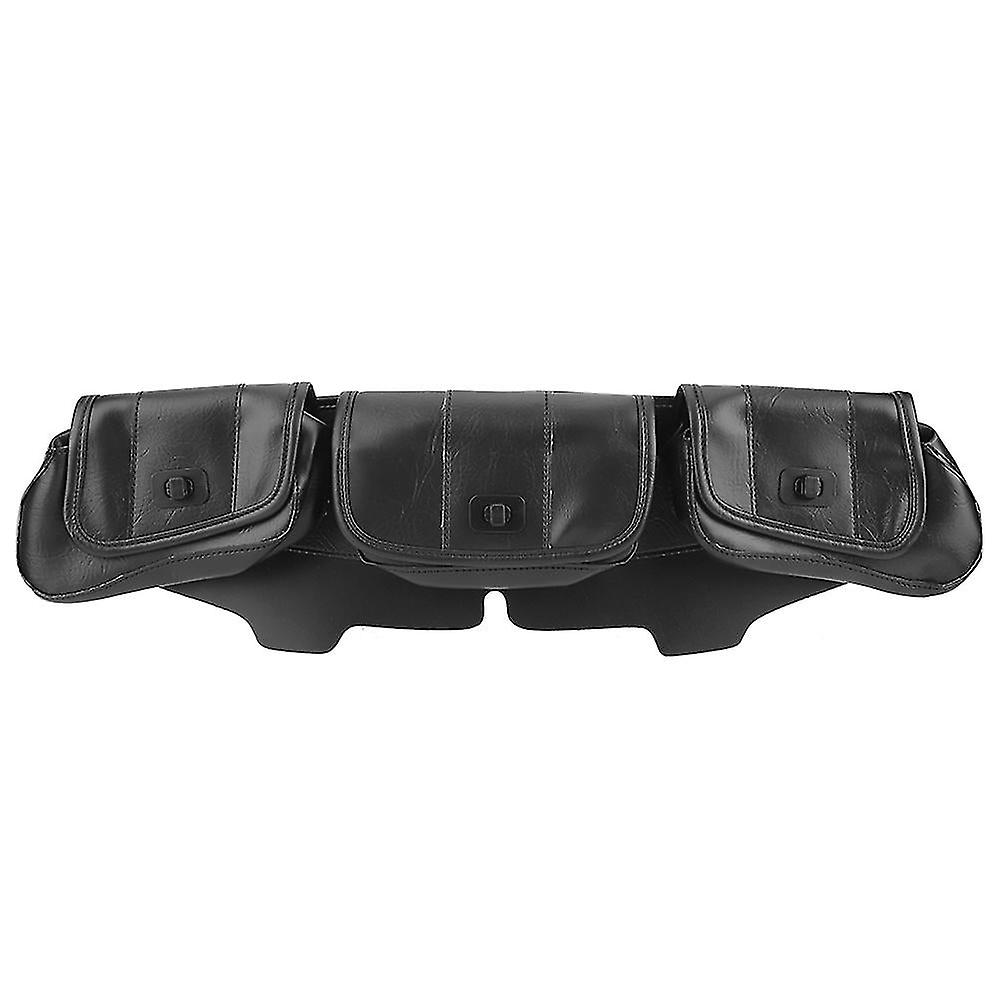 Windshield Saddle 3 Pouch Fairing Bag Fits For Flht Flhtc Flhx Flhtk Flhtcu Hd Fl Trike W/ At Least A 4in Tall Windshield 9613black